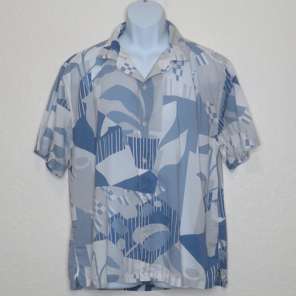 Abercrombie & Fitch* Men's Short Sleeve‎ Button Down Straight Hem Shirt~ Large